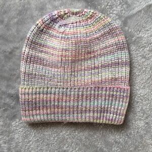 LOFT Multicolored Pastel Knit Beanie